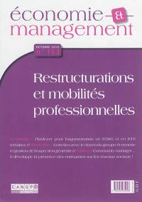 Economie et management, n° 153. Restructurations et mobilités professionnelles