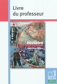 Histoire-géographie, éducation civique, 2de bac pro : livre du professeur