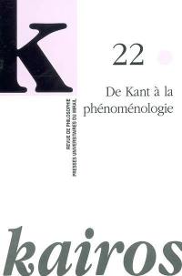 Kairos, n° 22. De Kant à la phénoménologie