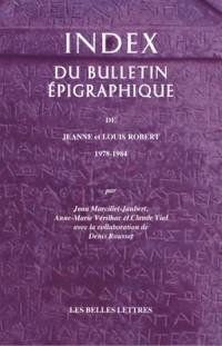 Index du bulletin épigraphique de J. et L. Robert. 1978-1984