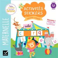 Lettres cursives maternelle grande section, 5-6 ans : activités stickers