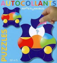 Autocollants puzzles repositionnables : couverture bleue