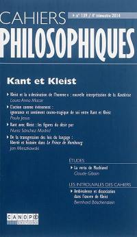 Cahiers philosophiques, n° 139. Kant et Kleist