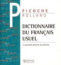 Dictionnaire du français usuel : 15.000 mots utiles en 442 articles
