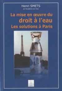 La mise en œuvre du droit à l'eau : les solutions à Paris