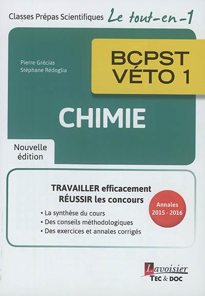Chimie BCPST-Véto 1 : annales 2015-2016