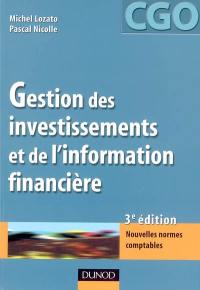 Gestion des investissements et de l'information financière : nouvelles normes comptables