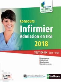 Concours infirmier, admission en IFSI 2018 : tout-en-un écrit + oral