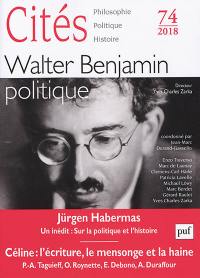 Cités, n° 74. Walter Benjamin politique