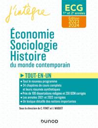Economie, sociologie, histoire du monde contemporain, ECG 1re et 2e années : tout-en-un, édition 2023-2024