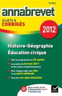 Histoire-géographie, éducation civique 2012
