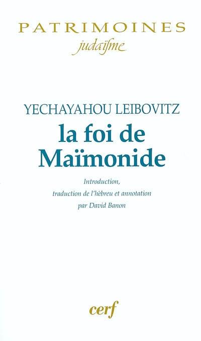 La foi de Maïmonide