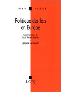 Politique des lois en Europe : la filiation comme modèle de comparaison