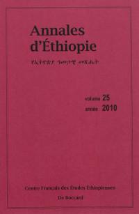 Annales d'Ethiopie, n° 25