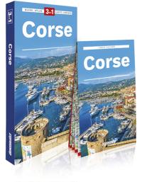 Corse : 3 en 1 : guide, atlas, carte laminée