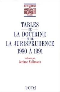 Tables de la doctrine et de la jurisprudence 1980 à 1991