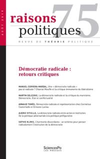 Raisons politiques, n° 75. Démocratie radicale : retours critiques