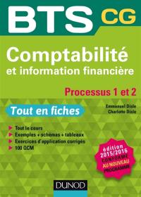 Comptabilité et information financière, processus 1 et 2, BTS CG