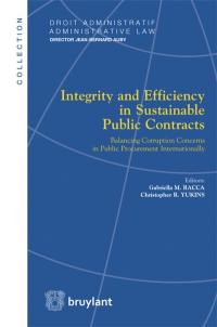 Integrity and efficiency in sustainable public contracts : balancing corruption concerns in public procurement internationally