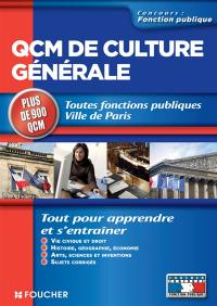 QCM de culture générale : toutes fonctions publiques Ville de Paris