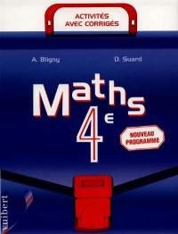Maths, 4e : exercices avec solutions