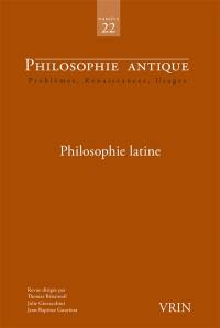 Philosophie antique, n° 22. Philosophie latine