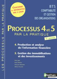 Processus 4 et 5 par la pratique : production et analyse de l'information financière, gestion des immobilisations et des investissements : livre d'élève