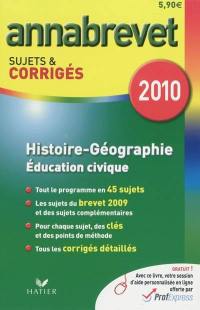 Histoire, géographie, éducation civique