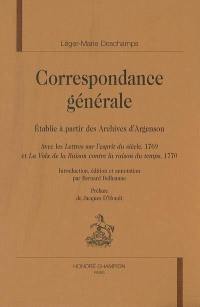 Correspondance générale : établie à partir des archives d'Argenson
