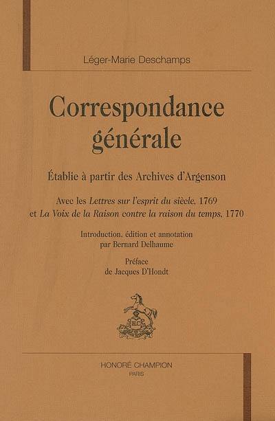 Correspondance générale : établie à partir des archives d'Argenson