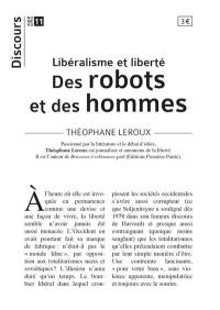 Libéralisme et liberté : des robots et des hommes