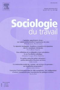 Sociologie du travail, n° 4 (2010)