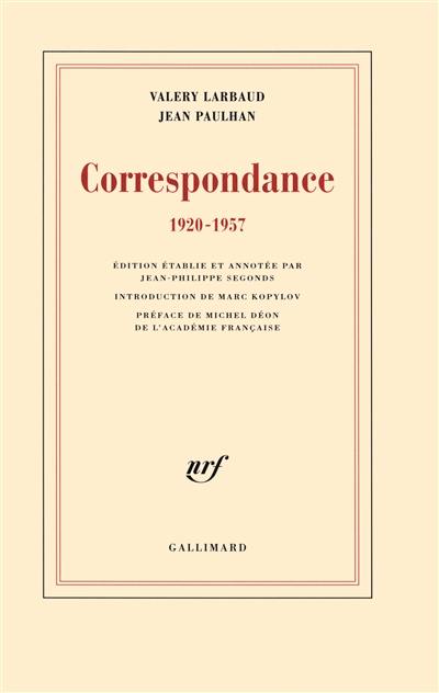 Correspondance, 1920-1957