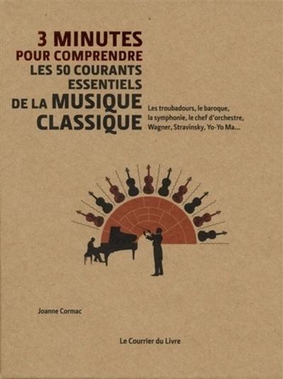 3 minutes pour comprendre les 50 courants essentiels de la musique classique : les troubadours, le baroque, la symphonie, le chef d'orchestre, Wagner, Stravinsky, Yo-Yo Ma...