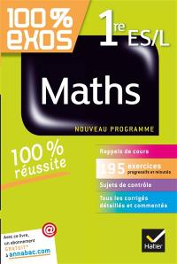 Maths 1re ES-L : nouveau programme