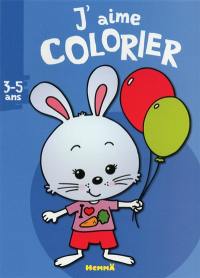 J'aime colorier, 3-5 ans : lapin