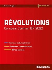 Révolutions : concours commun IEP 2020