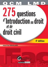 QCM LMD 275 questions d'introduction au droit et de droit civil