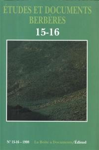 Etudes et documents berbères, n° 15-16