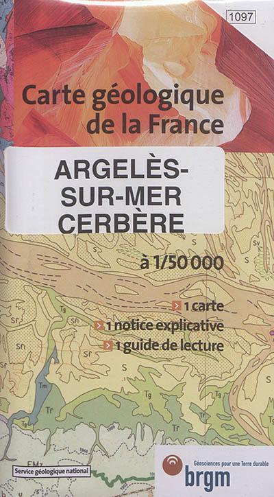 Argelès-sur-Mer-Cerbère : carte géologique de la France à 1:50.000