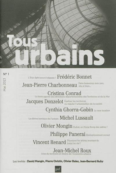 Tous urbains, n° 1 (2013)