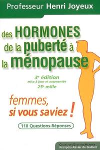 Des hormones de la puberté à la ménopause : femmes, si vous saviez ! : perspectives 2005-2010