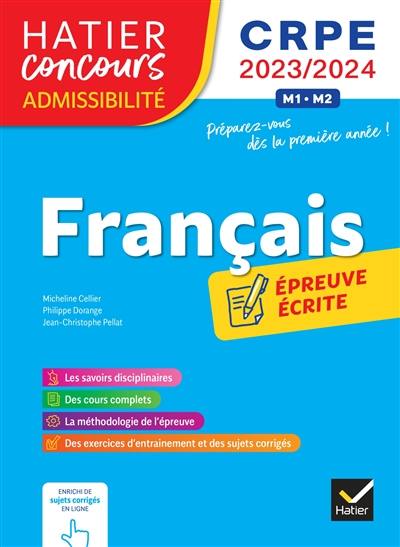 Français : épreuve écrite d'admissibilité : CRPE 2023-2024, M1-M2