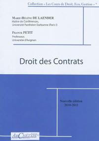 Droit des contrats : cours et exercices corrigés 2010-2011