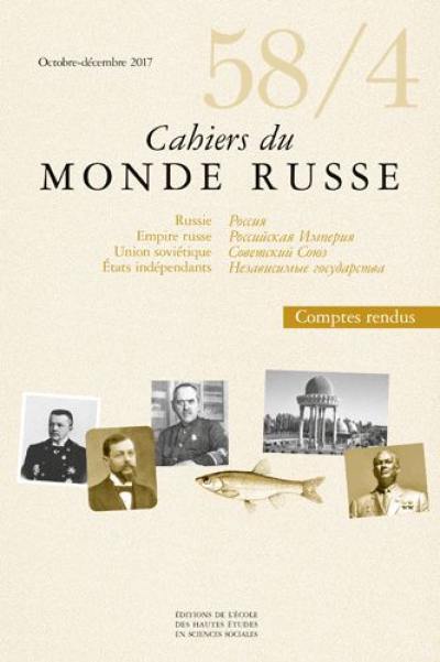 Cahiers du monde russe, n° 58-4