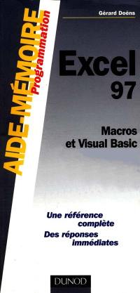 Excel 97 : macros et Visual Basic