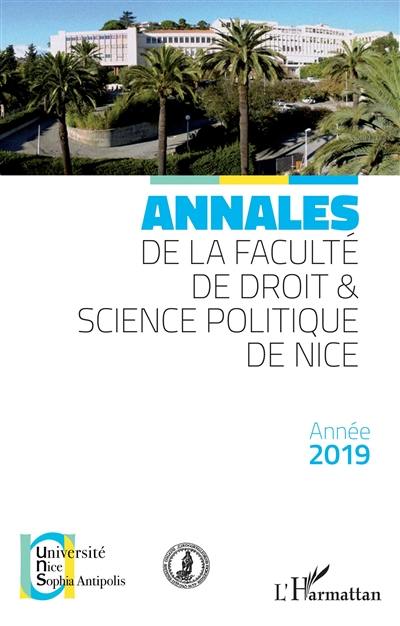 Annales de la Faculté de droit et science politique de Nice. Année 2019