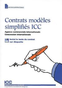 Contrat modèles simplifiés ICC : agence commerciale, concession internationale